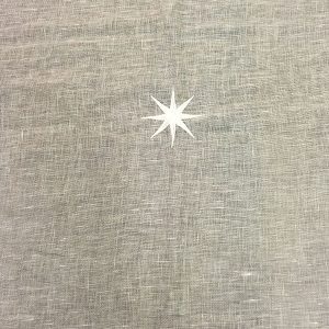 Tenda in Lino ricamo Stelle grandi e piccole