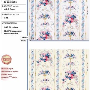 Tessuto in Cotone DISEGNO MADAME DE LAMBALLE