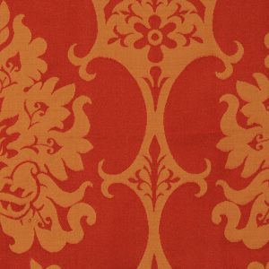 Tessuto Damascato Disegno Gothic Colore Sarum Red Watts Old